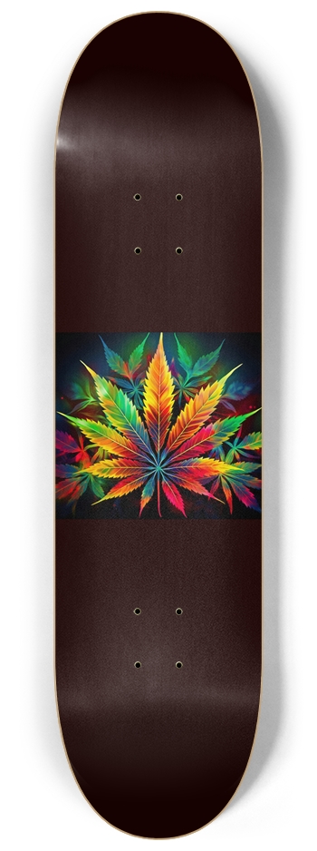 Marijuana Leaf Glow Skateboard