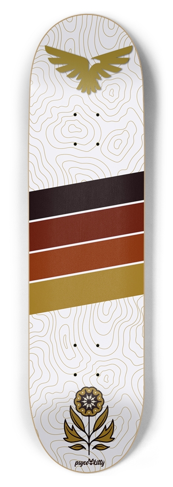 Retro Eagle Stripes Terrain Deck 8-1/2 Skateboard Deck