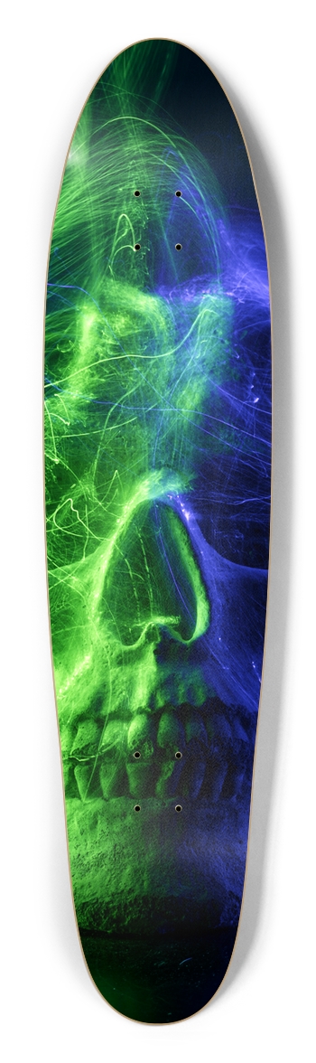 Light painting Skull Longboard