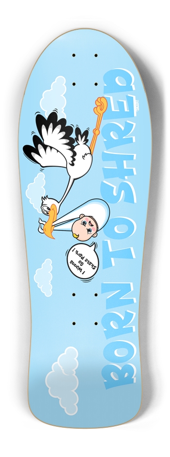 Born To Shred Cartoon Old School Custom