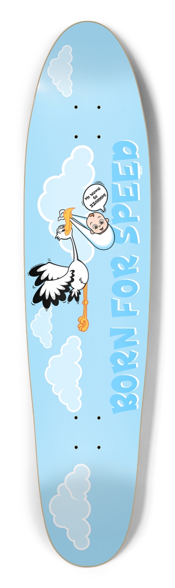 Born For Speed Cartoon Custom Longboard