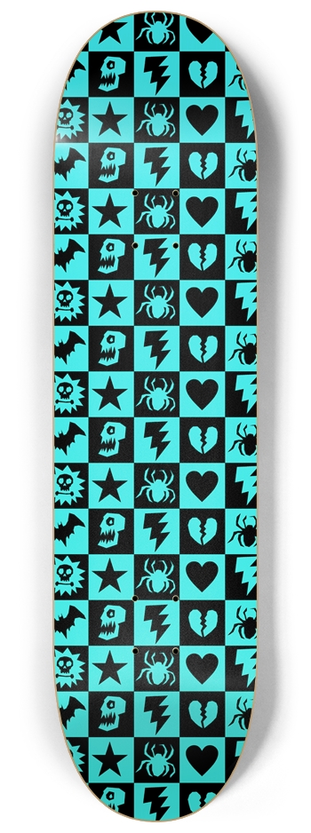 Blue Gothic Punk Checkers