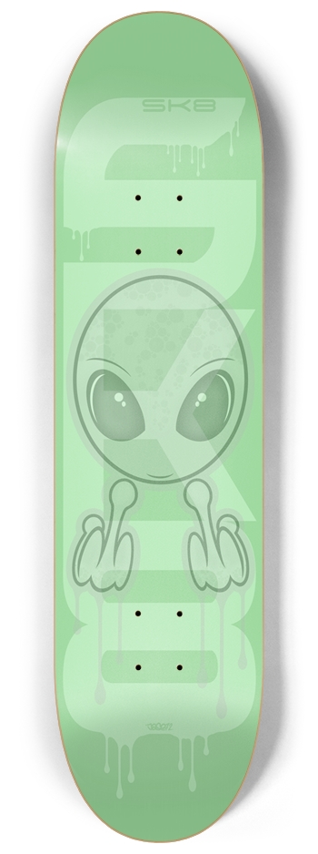 SK8 Alien Graffiti Custom Skateboard