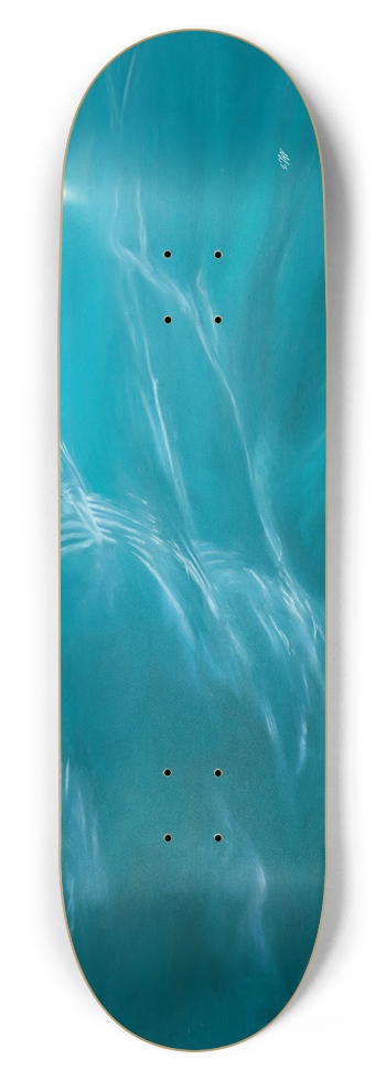 'Greenish Blue or Bluish Green' (Skateboard Deck)