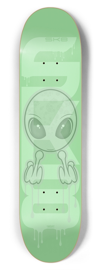 SK8 Alien Graffiti Custom Skateboard