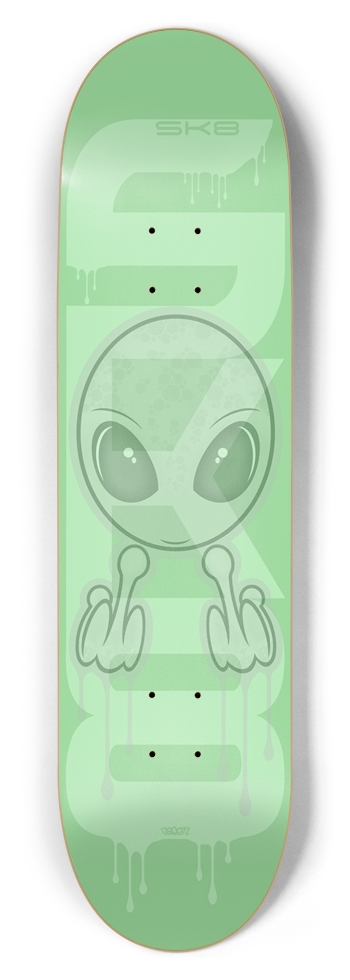 SK8 Alien Graffiti Custom Skateboard