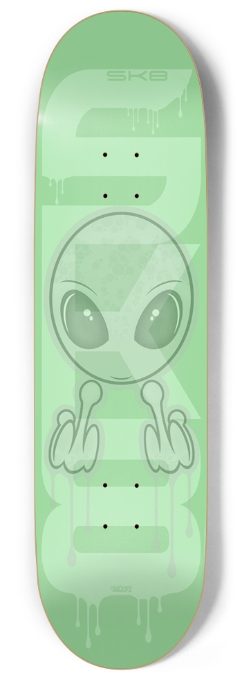 SK8 Alien Graffiti Custom Skateboard
