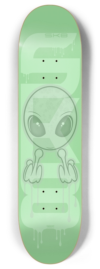 SK8 Alien Graffiti Custom Skateboard