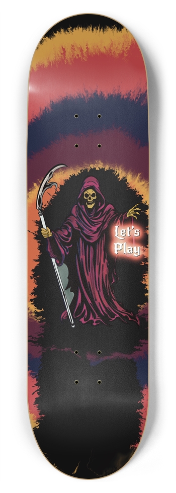 Grim Reaper Bold 'Let’s Play' Skateboard Deck