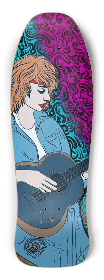 Anime Guitar Heroine Design - 7-Ply Canadian Maple