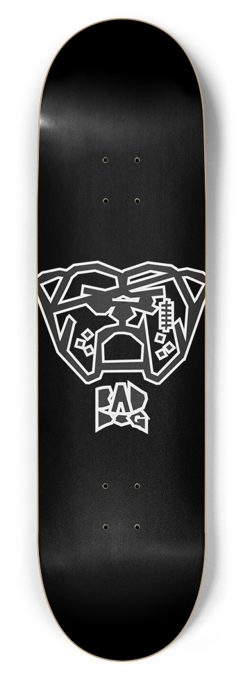 Bad Dog with white outline on black