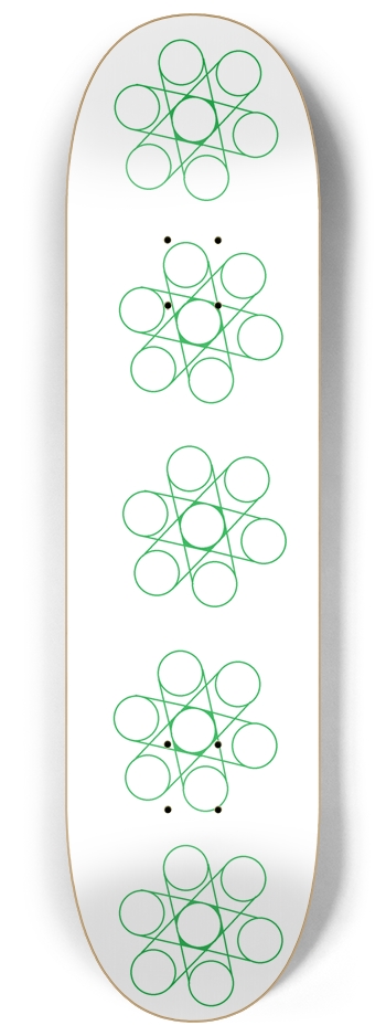 Custom Skateboard green circle