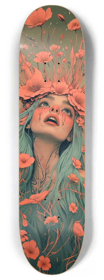 Yokei Flowers girl Custom Skateboard