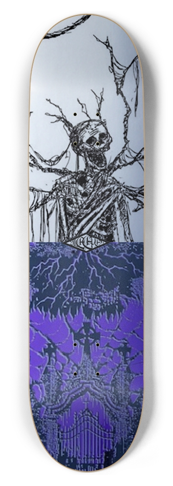 "crucified" silver deck 8-1/2 Skateboard Deck