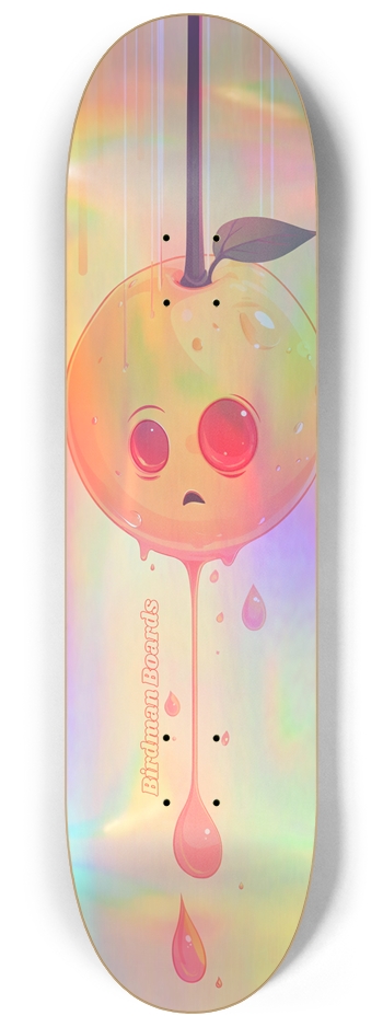 Stuck Peach Holographic Skateboard