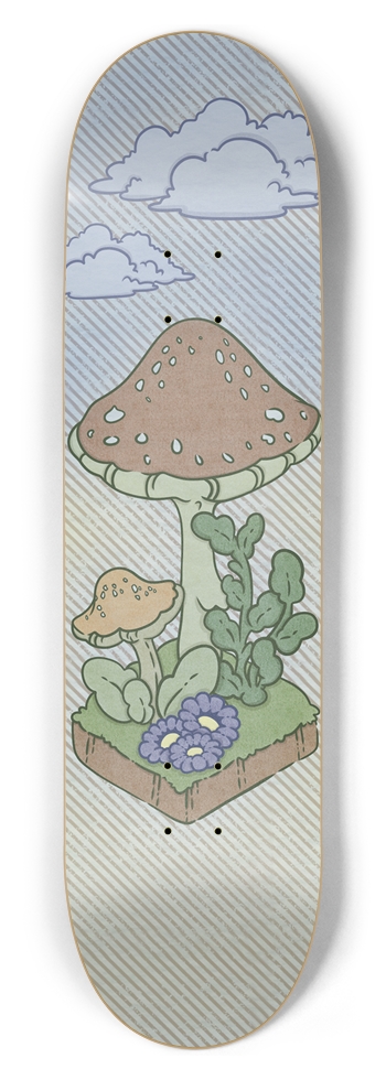 Watercolor mushroom Skateboard