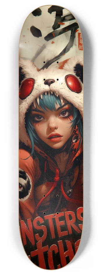 Panda Monster Custom Skateboard