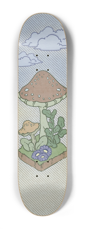 Watercolor mushroom Skateboard