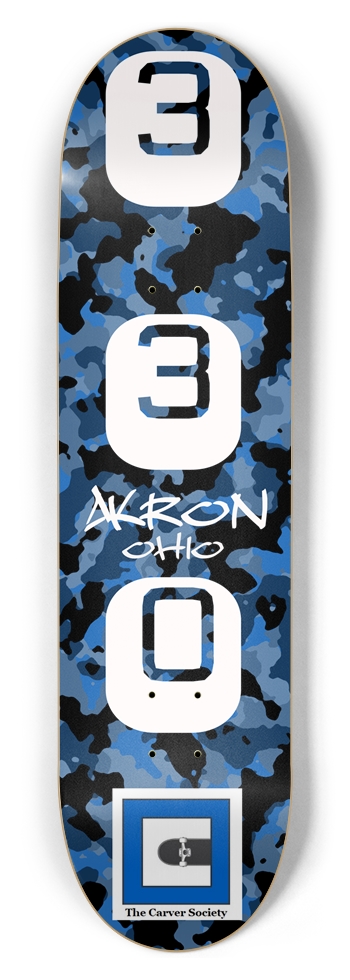 330 Akron Camo 8.5inX32in Popsicle Deck