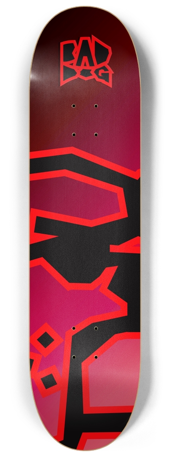 Bad Dog Logo board eye patch oversized maroon