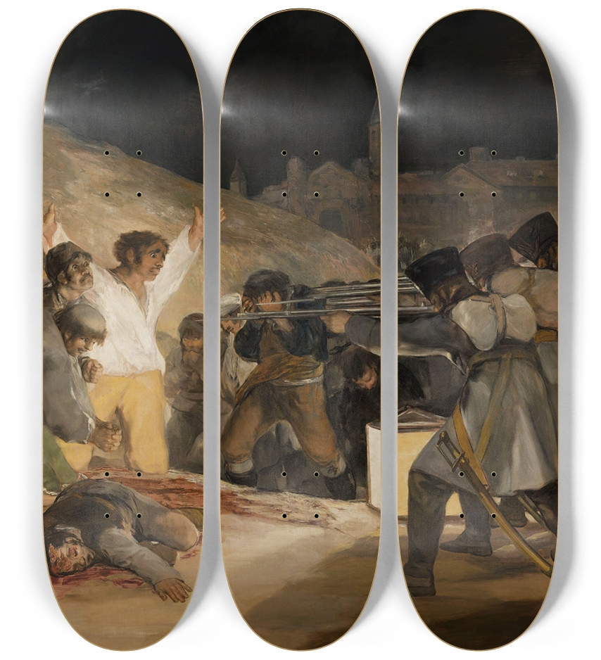 The Third of May 1808 Triptych Goya Skateboard