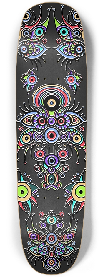 Vibrant Geometric Deck - Urban Street Art