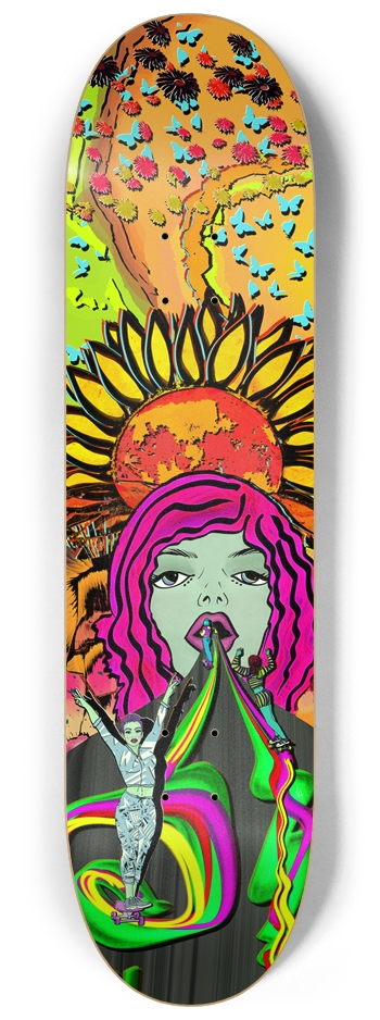 Glow in the Dark Vibrant Psychedelic Sun Skaters