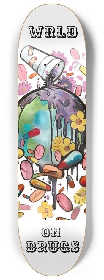 Juice WRLD x WRLD on Drugs 8-1/4 Skateboard Deck