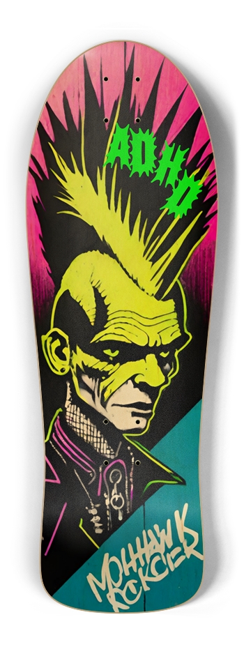 ADHD OLD SCHOOL ROCKER RETRO DECK 01