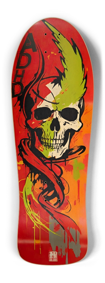 ADHD MORSE SKULL RETRO DECK 01