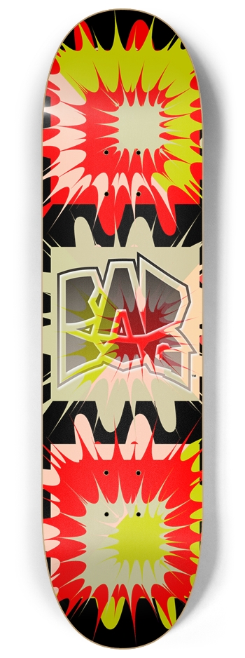 Bad Dog Boom/Splat  Design - red, black, lime