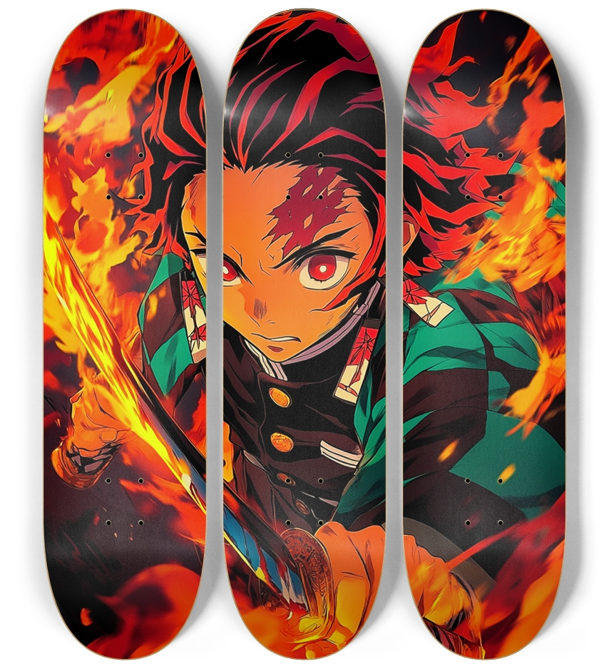 Tanjiro Demon slayer custom Skateboard Series