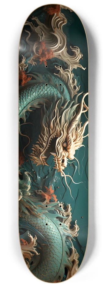 Japanese Art Skateboard Dragon Skateboard Deck