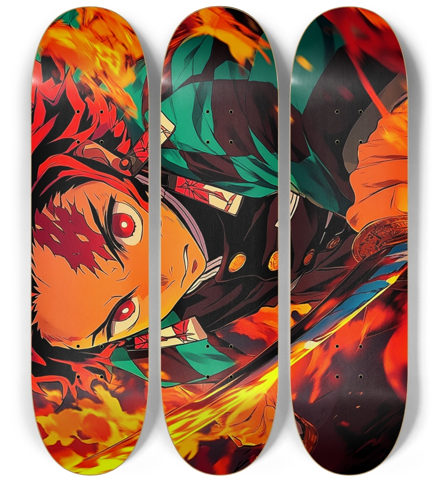 Tanjiro Demon slayer custom Skateboard Series