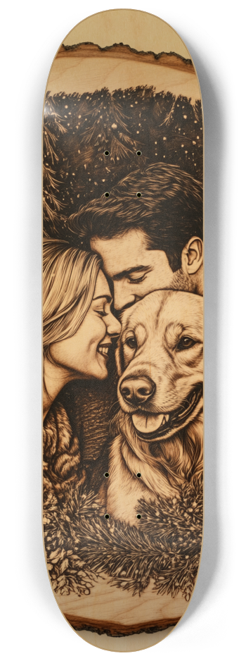 family wood burn custom Skateboard Series #2