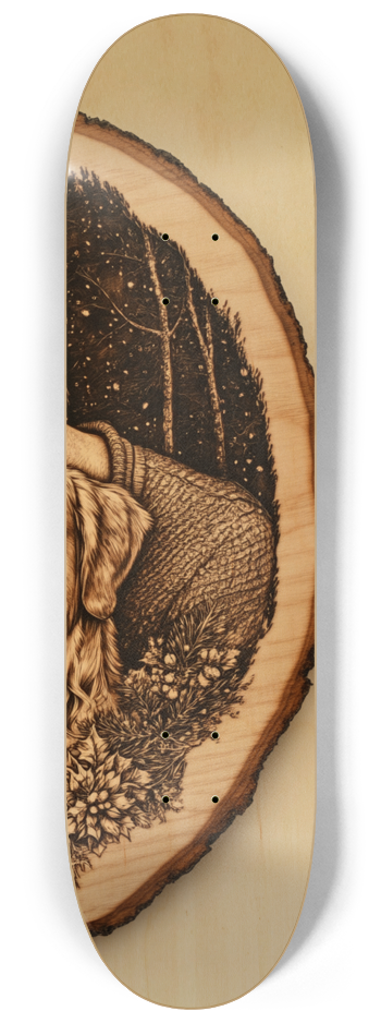 family wood burn custom Skateboard Series #3