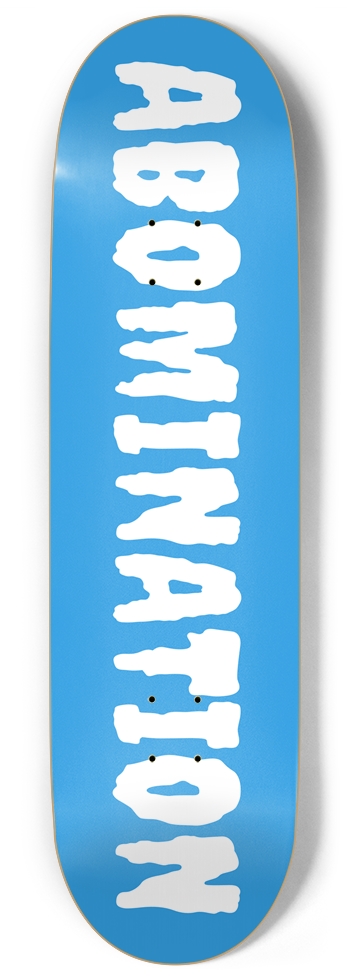 ABOMINATION BLUE & WHITE LOGO DECK