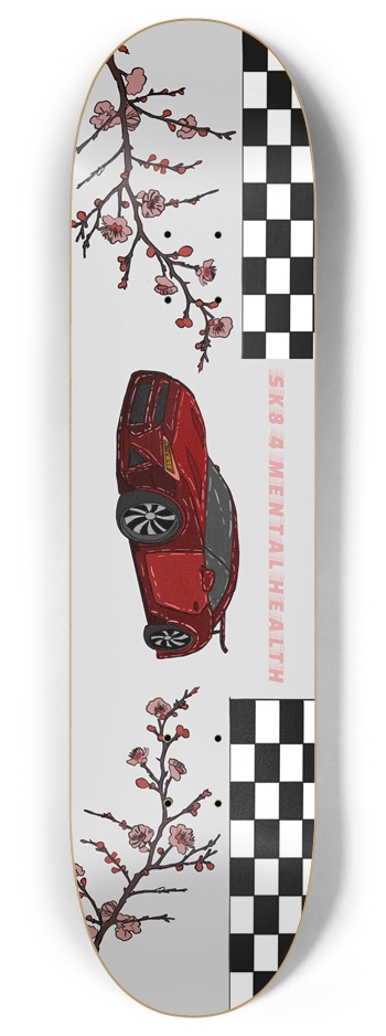 Red car racing striped 8.0 