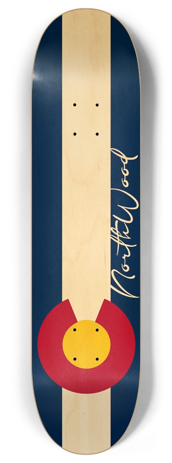 Colorado State Flag wood Grain 8