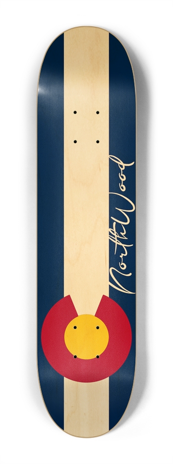 Colorado State Flag wood Grain 7-1/4