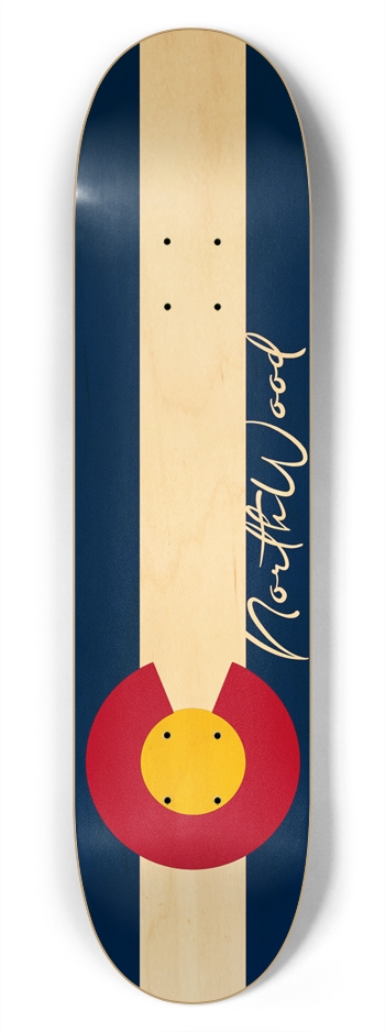 Colorado State Flag wood Grain 7-3/4