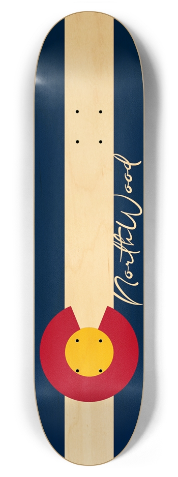 Colorado State Flag wood Grain 7-7/8