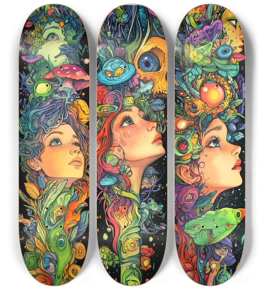 Little dreamer custom 3 decks skateboard Series
