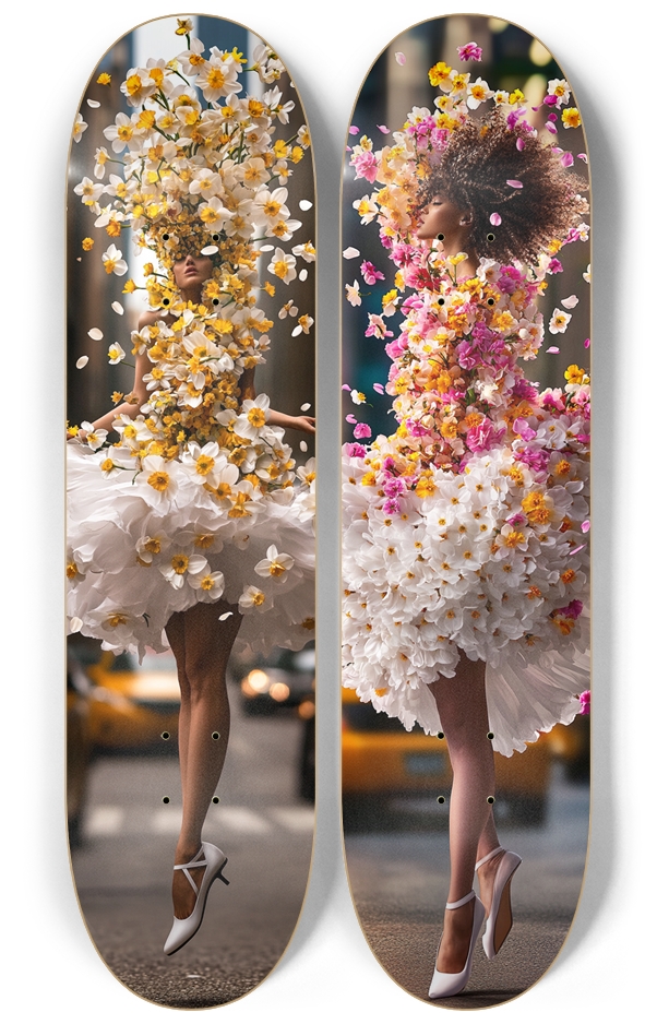 Spring lady 2 decks custom skateboard Series