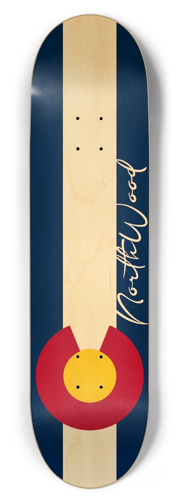 Colorado State Flag wood Grain 8-1/2