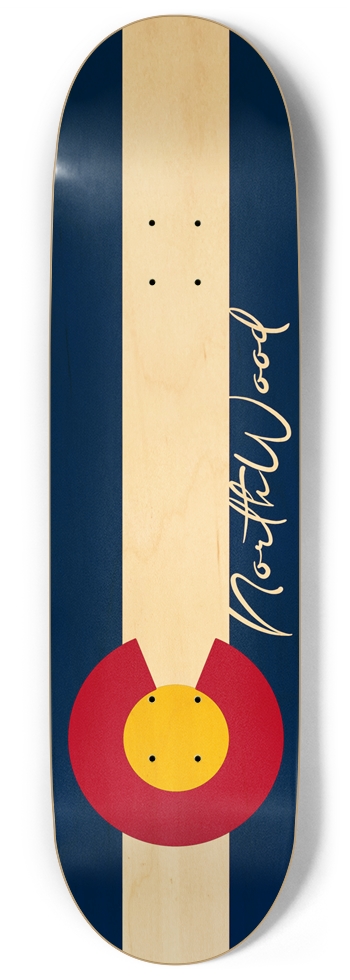 Colorado State Flag wood Grain 9