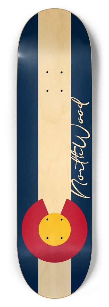 Colorado State Flag wood Grain 8-3/4
