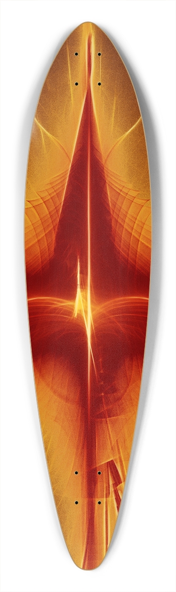 orange lightning Longboard