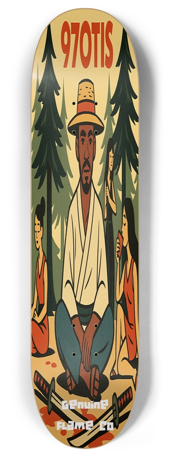 97OTIS ''PINE SAMURAI'' Pro Board #2 8 Inch Skateb