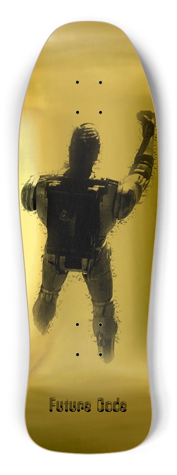 Cyborg #2A - W10” x L30.5” Gold Foil 
